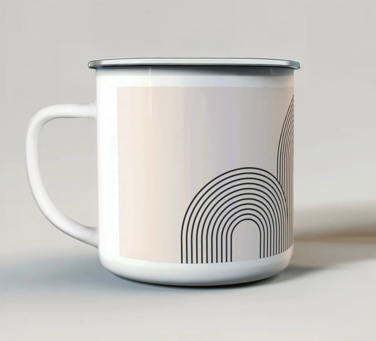 Archi geometrici Minimalista tazza in smalto da Whole©