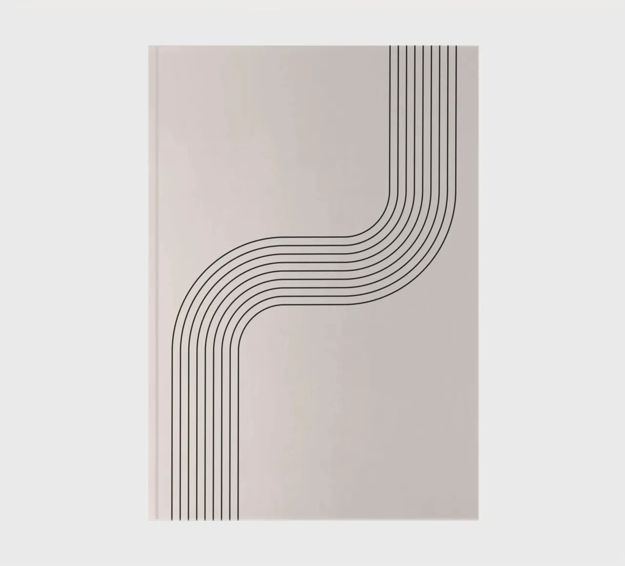 Minimalist linear arch design notebook by Whole©