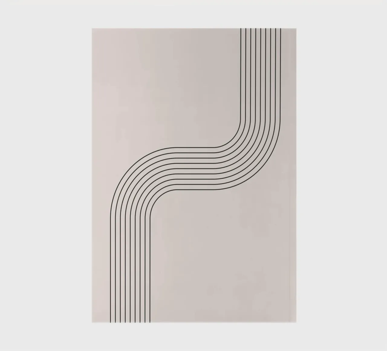 Minimalist linear arch design notebook by Whole©