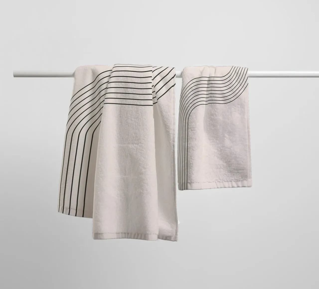 Minimalist linear arch design towel by Whole©
