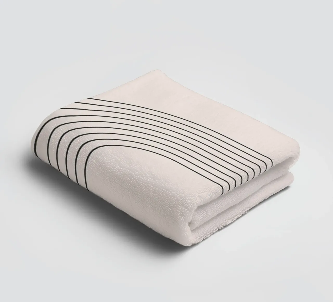 Minimalist linear arch design towel by Whole©