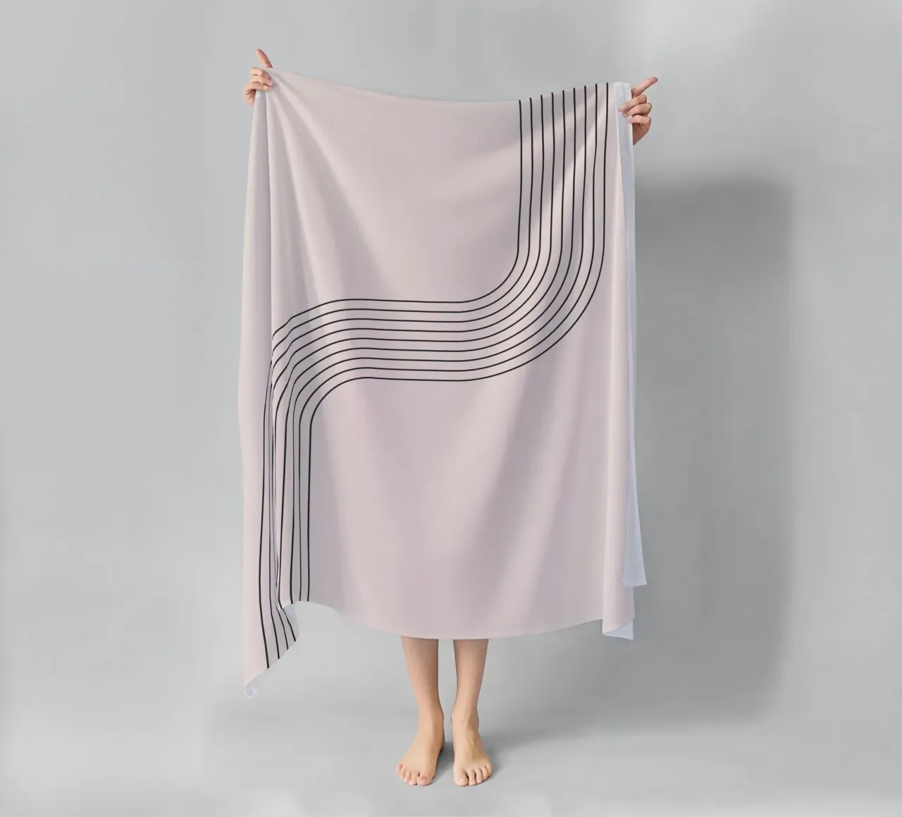 Design lineare e minimalista dell'arco telo mare da Whole©