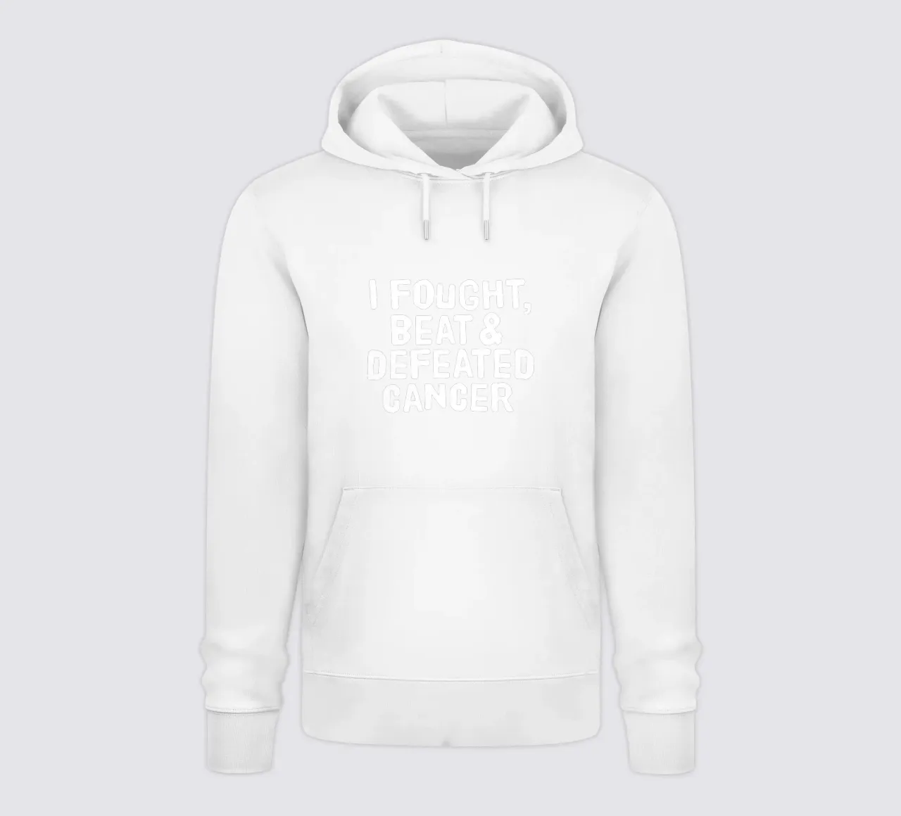 I fought, beat and defeated cancer felpa con cappuccio da happieeagle