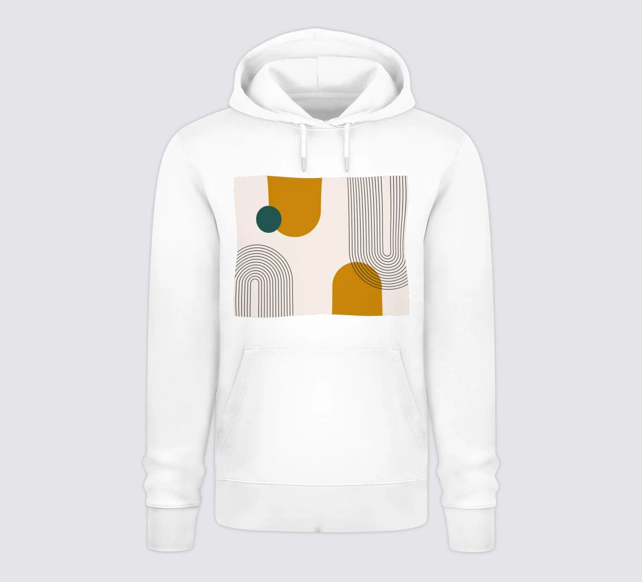 Design astratto dalle linee boho felpa con cappuccio da Whole©