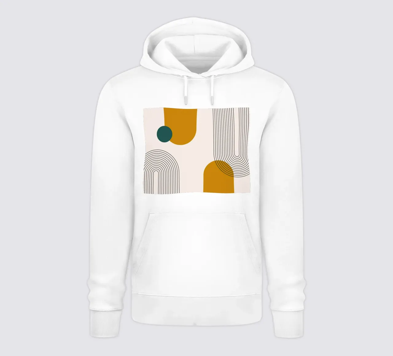 Design astratto dalle linee boho felpa con cappuccio da Whole©