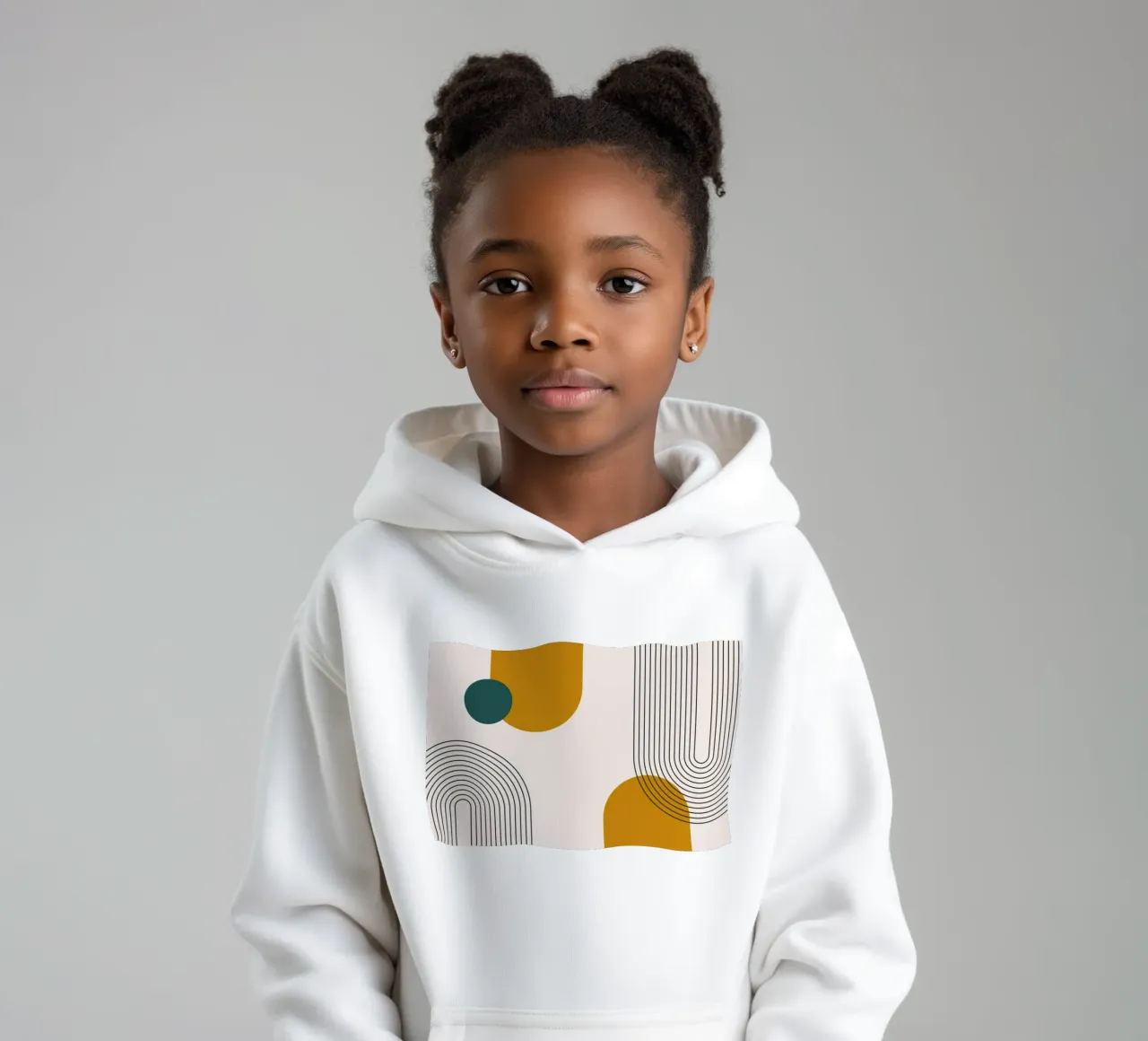 Design astratto dalle linee boho felpa bambino con cappuccio da Whole©