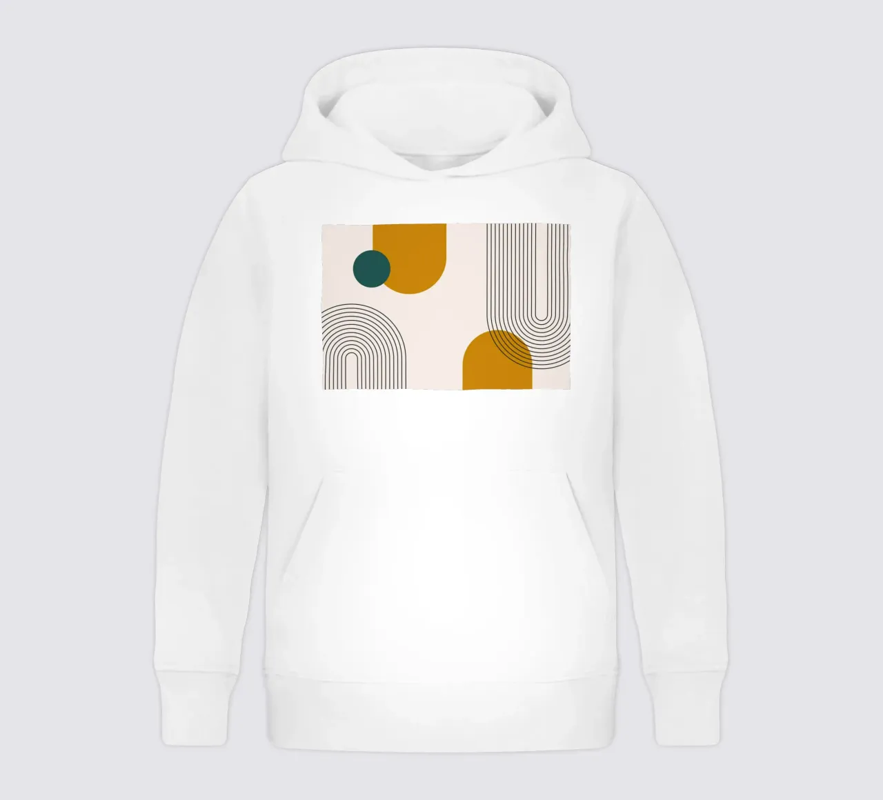 Design astratto dalle linee boho felpa bambino con cappuccio da Whole©