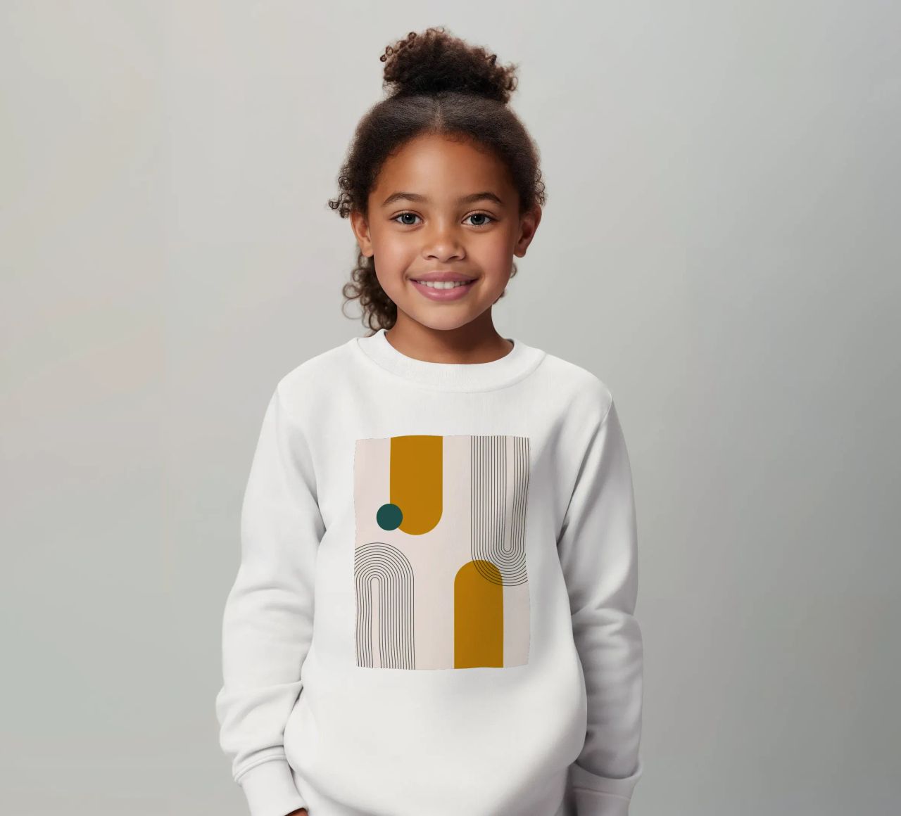 Design astratto dalle linee boho felpa bambino da Whole©