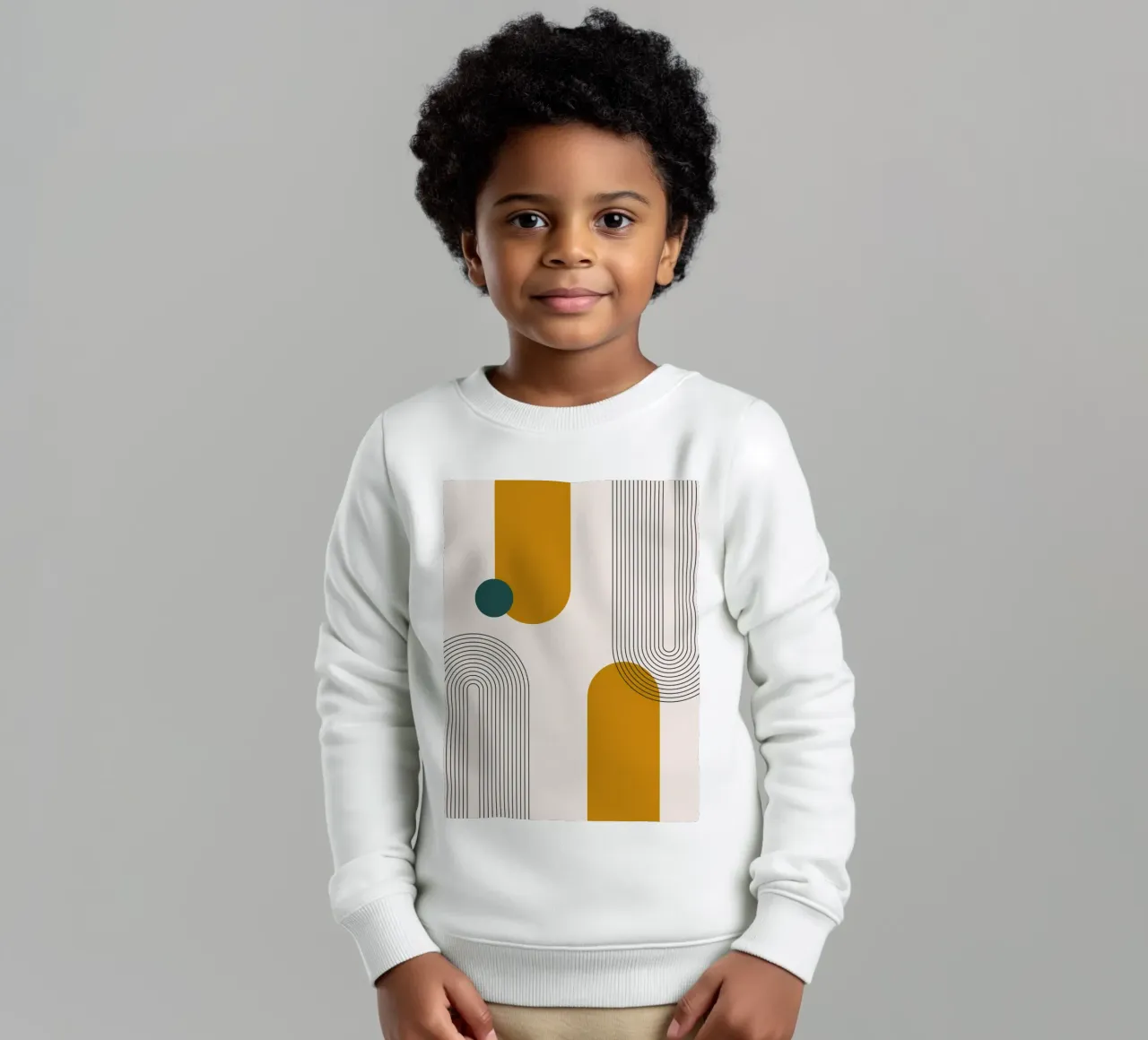 Design astratto dalle linee boho felpa bambino da Whole©