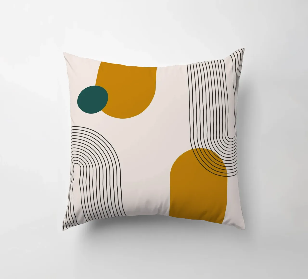 Design astratto dalle linee boho cuscino da Whole©