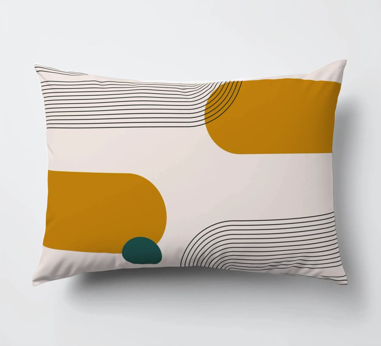 Design astratto dalle linee boho cuscino da Whole©