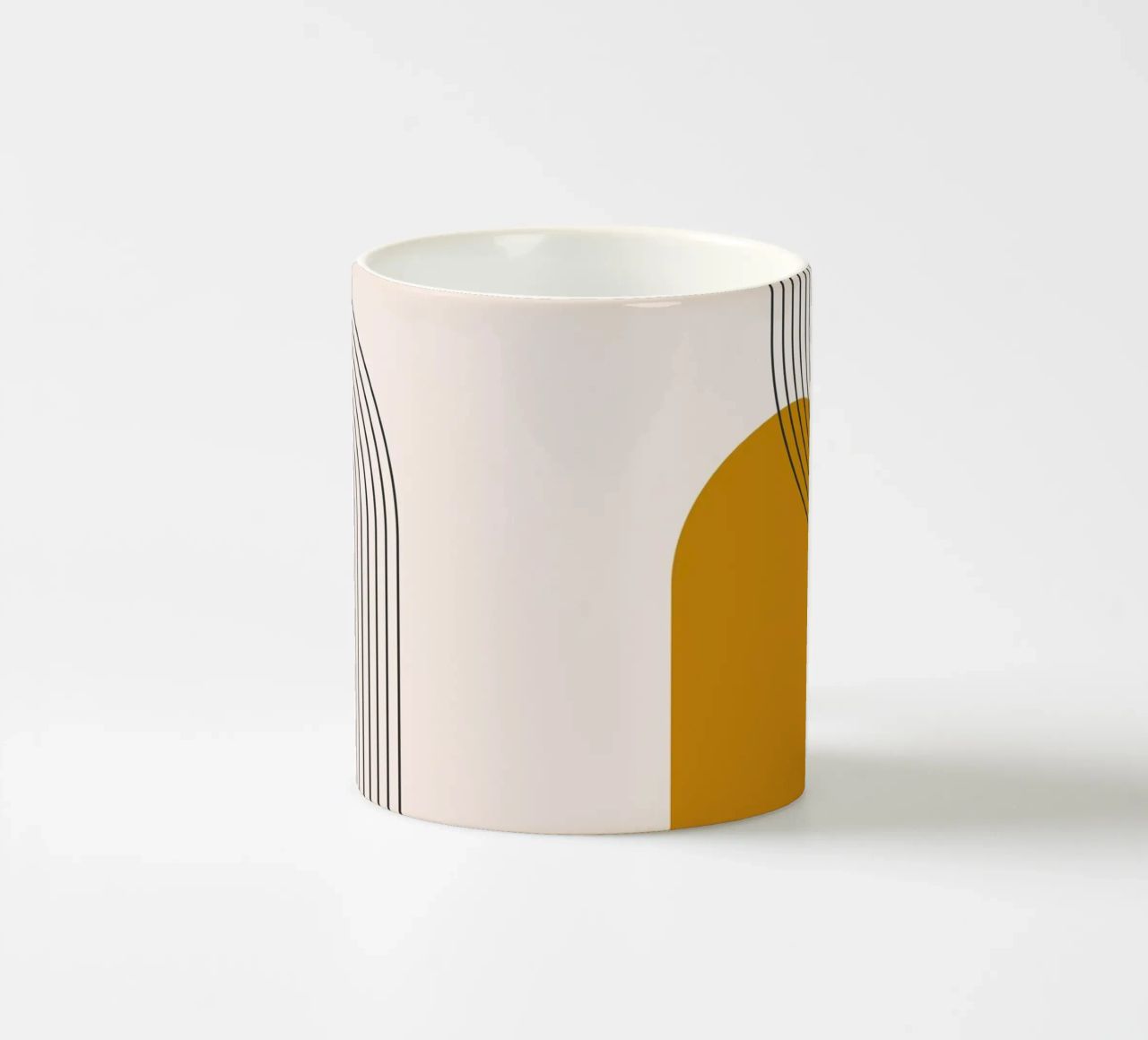 Design astratto dalle linee boho tazza in ceramica da Whole©