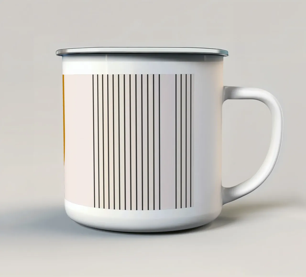 Abstraktes Boho-Linien Design Emaille Tasse von Whole©