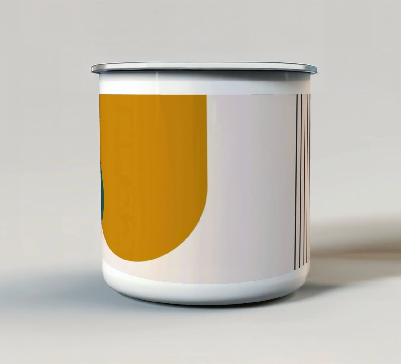 Design astratto dalle linee boho tazza in smalto da Whole©
