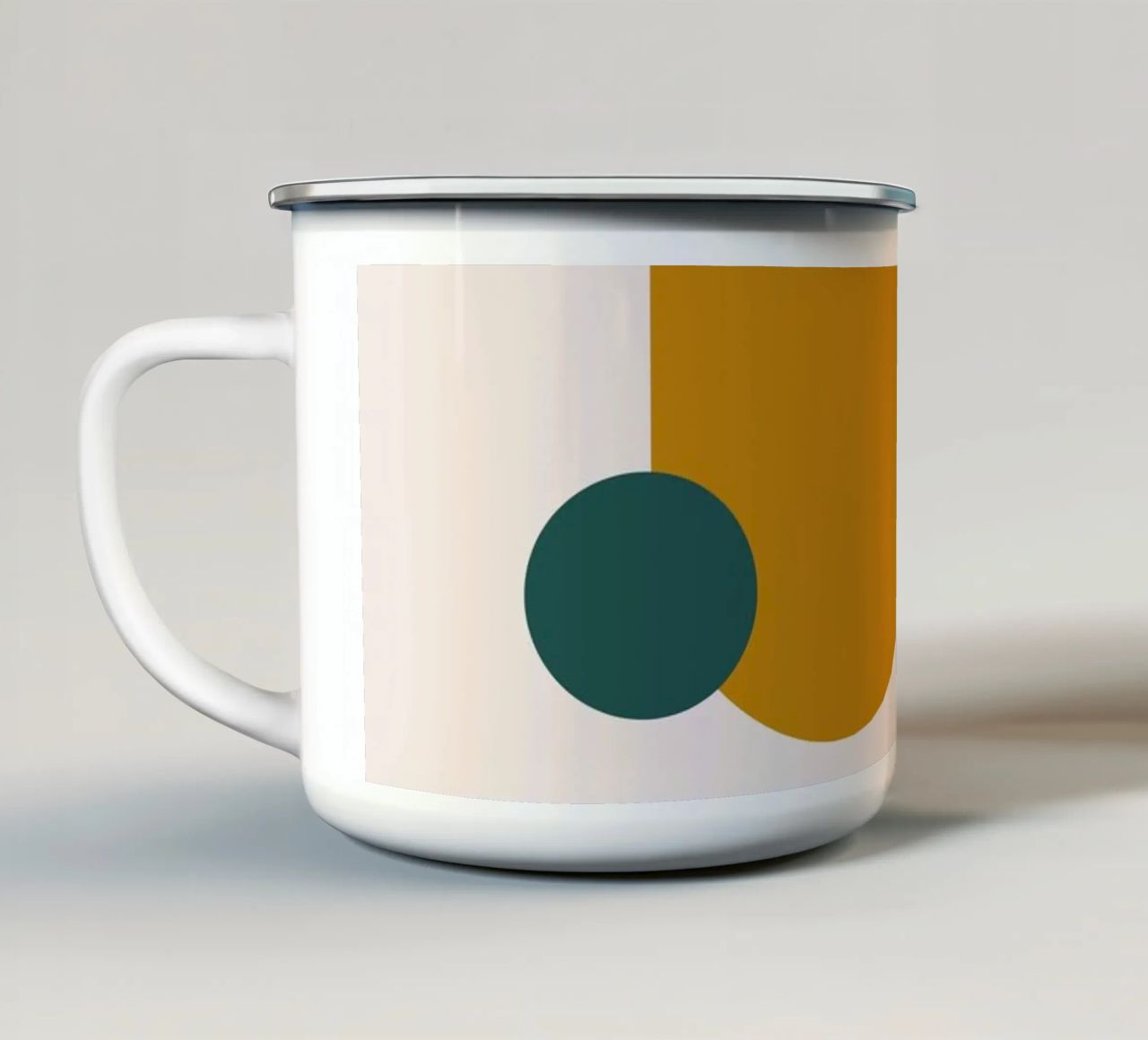 Design astratto dalle linee boho tazza in smalto da Whole©