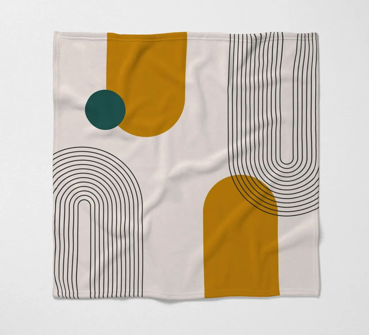 Design astratto dalle linee boho coperta in pile da Whole©