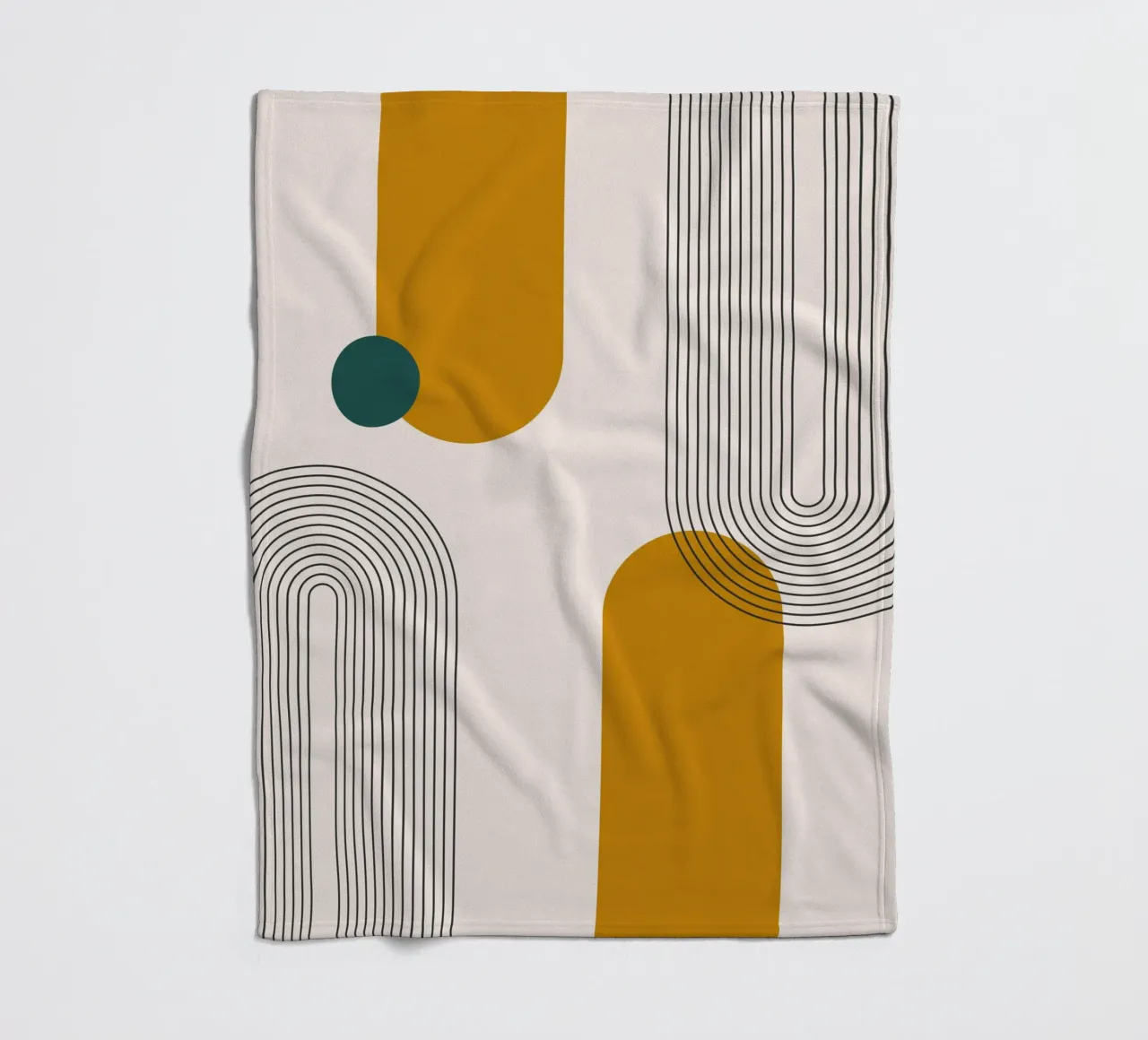 Design astratto dalle linee boho coperta in pile da Whole©