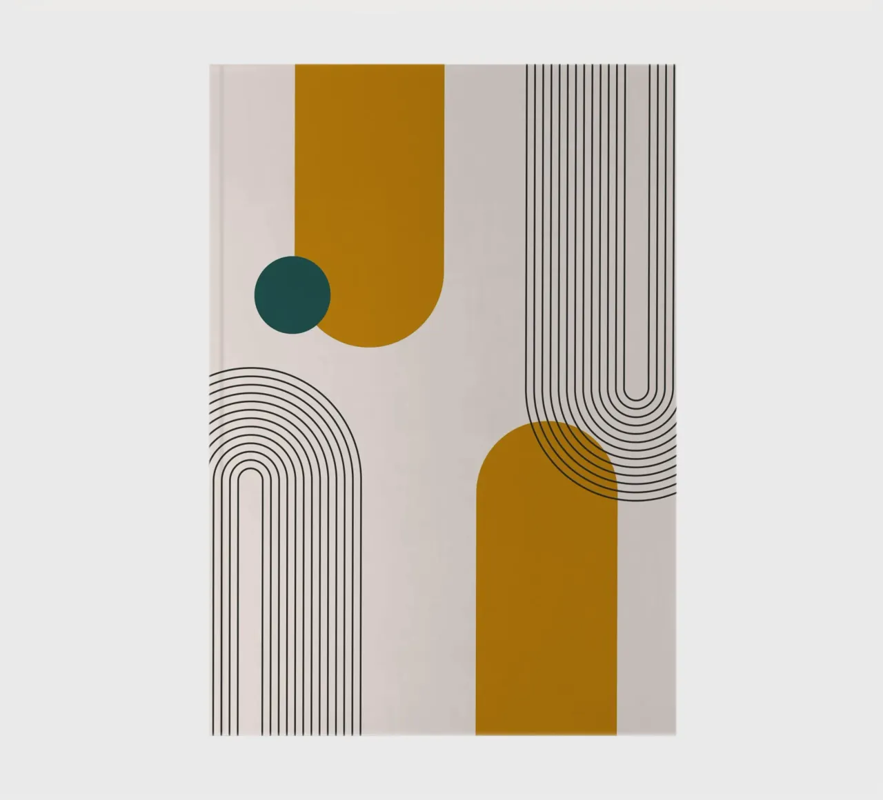 Design abstrait boho-linéaire carnet de notes de Whole©
