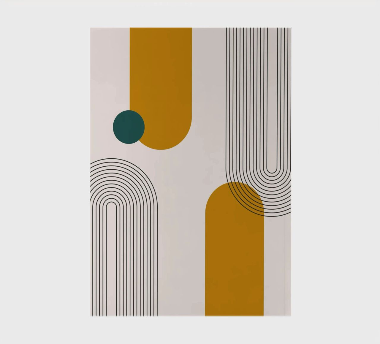 Abstract boho lines design notebook by Whole©
