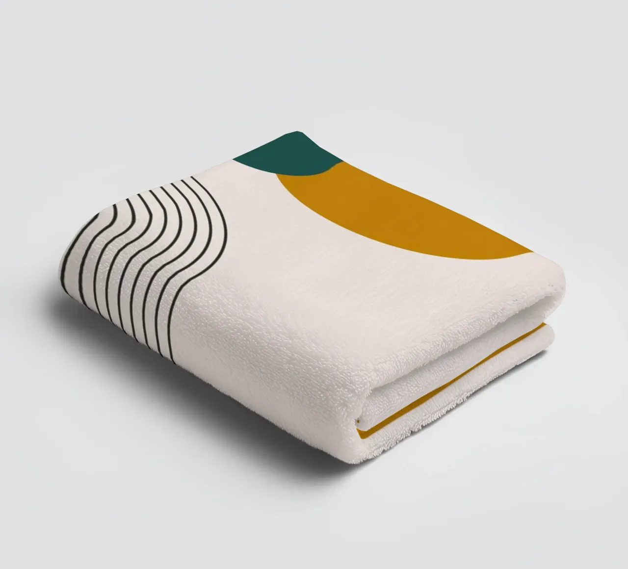 Design abstrait boho-linéaire serviette de bain de Whole©