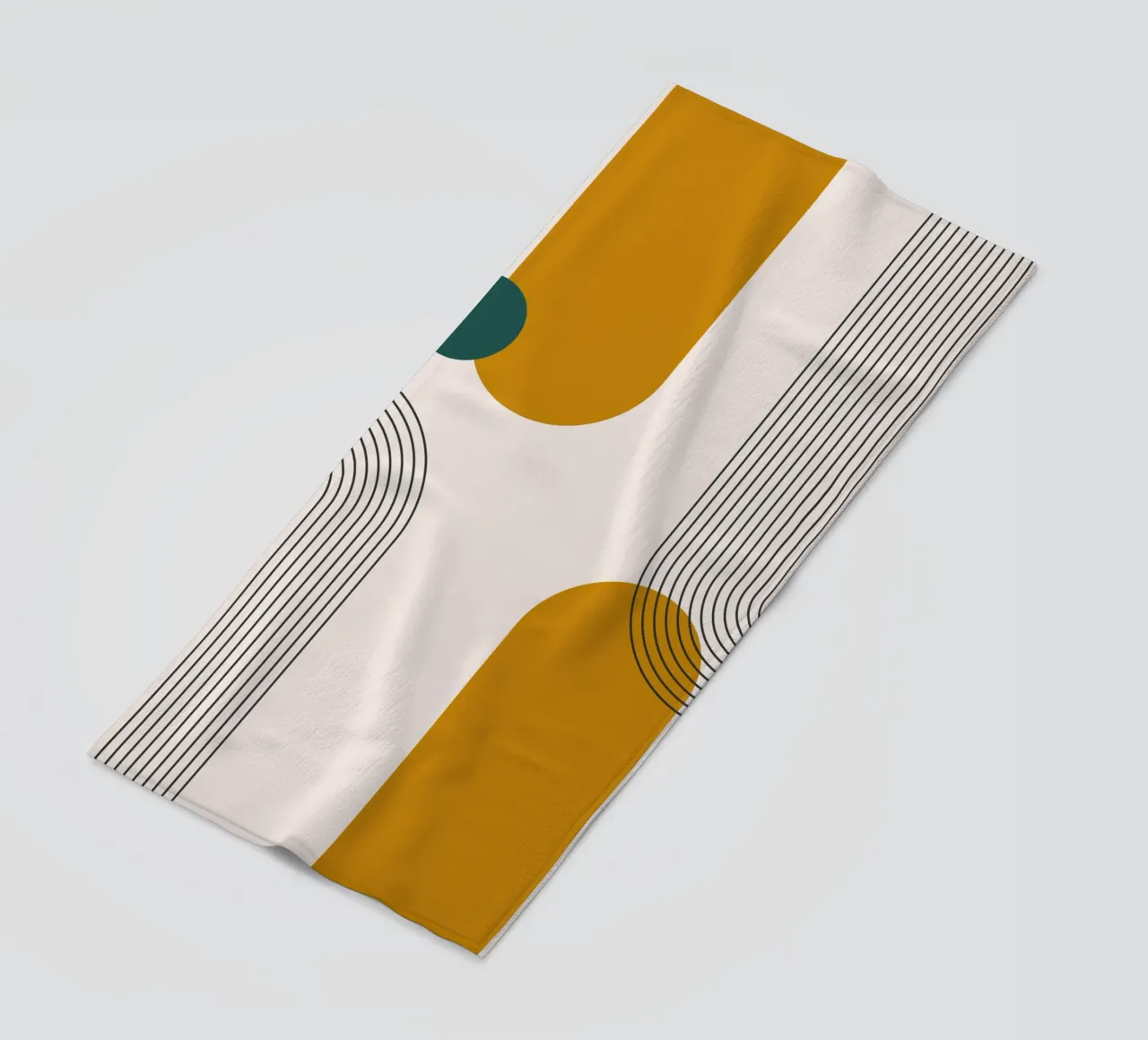 Design astratto dalle linee boho telo mare da Whole©