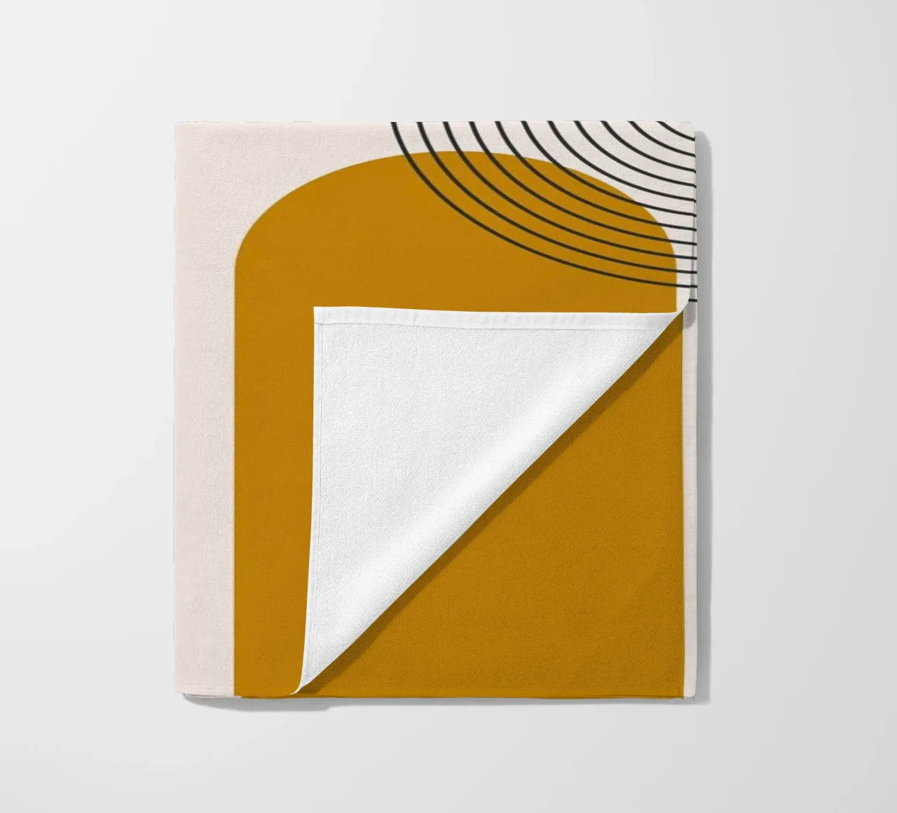 Design astratto dalle linee boho telo mare da Whole©