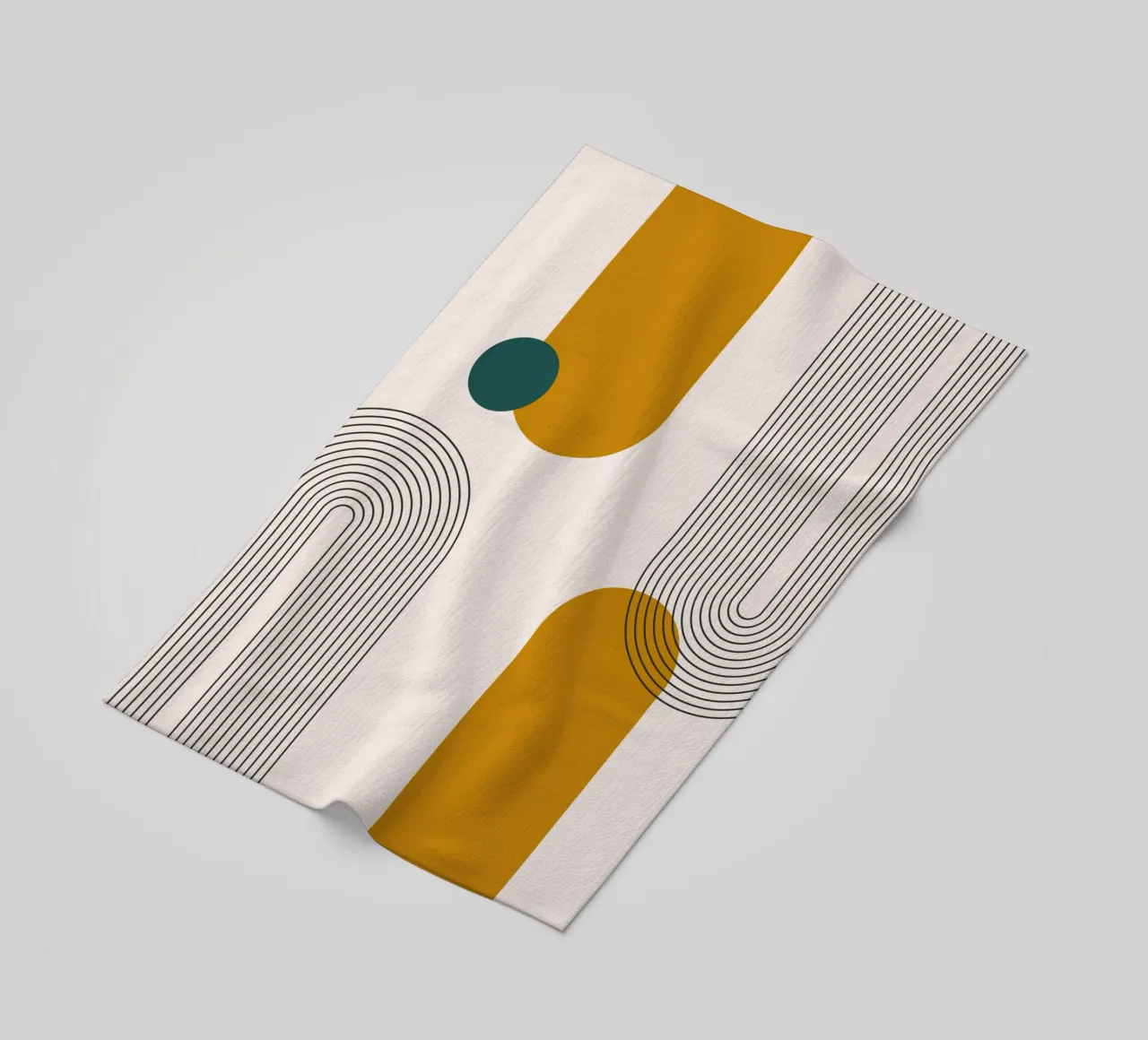 Design astratto dalle linee boho telo mare da Whole©