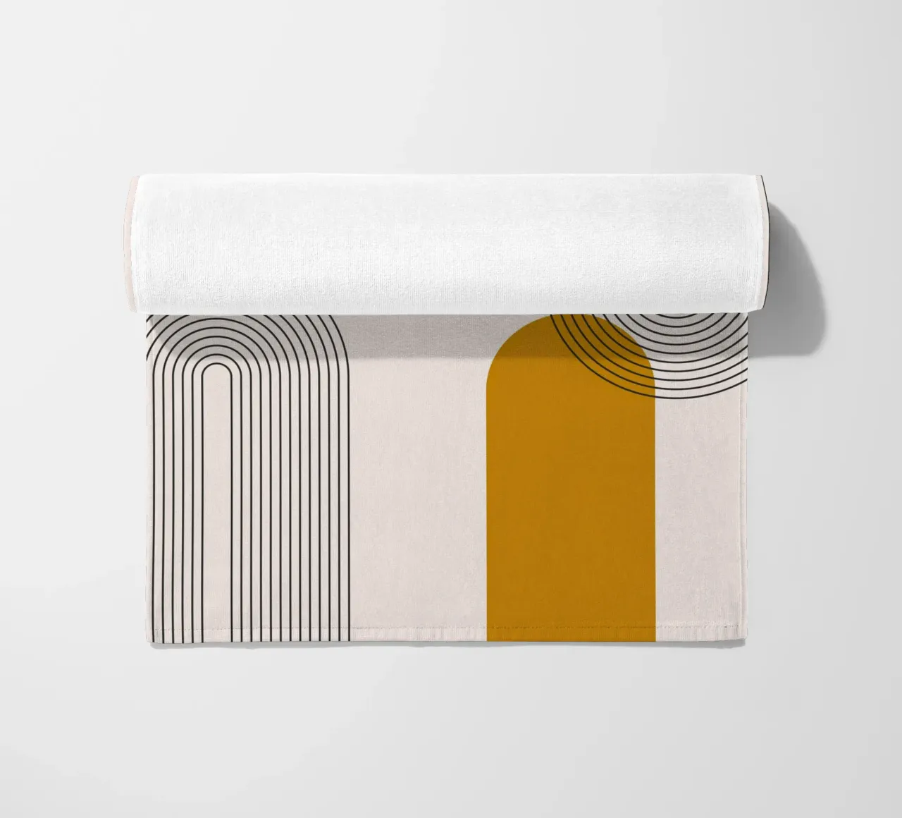 Design astratto dalle linee boho telo mare da Whole©