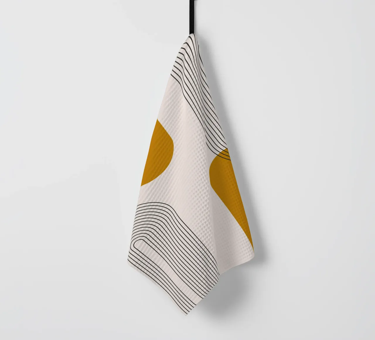 Design abstrait boho-linéaire torchon de Whole©