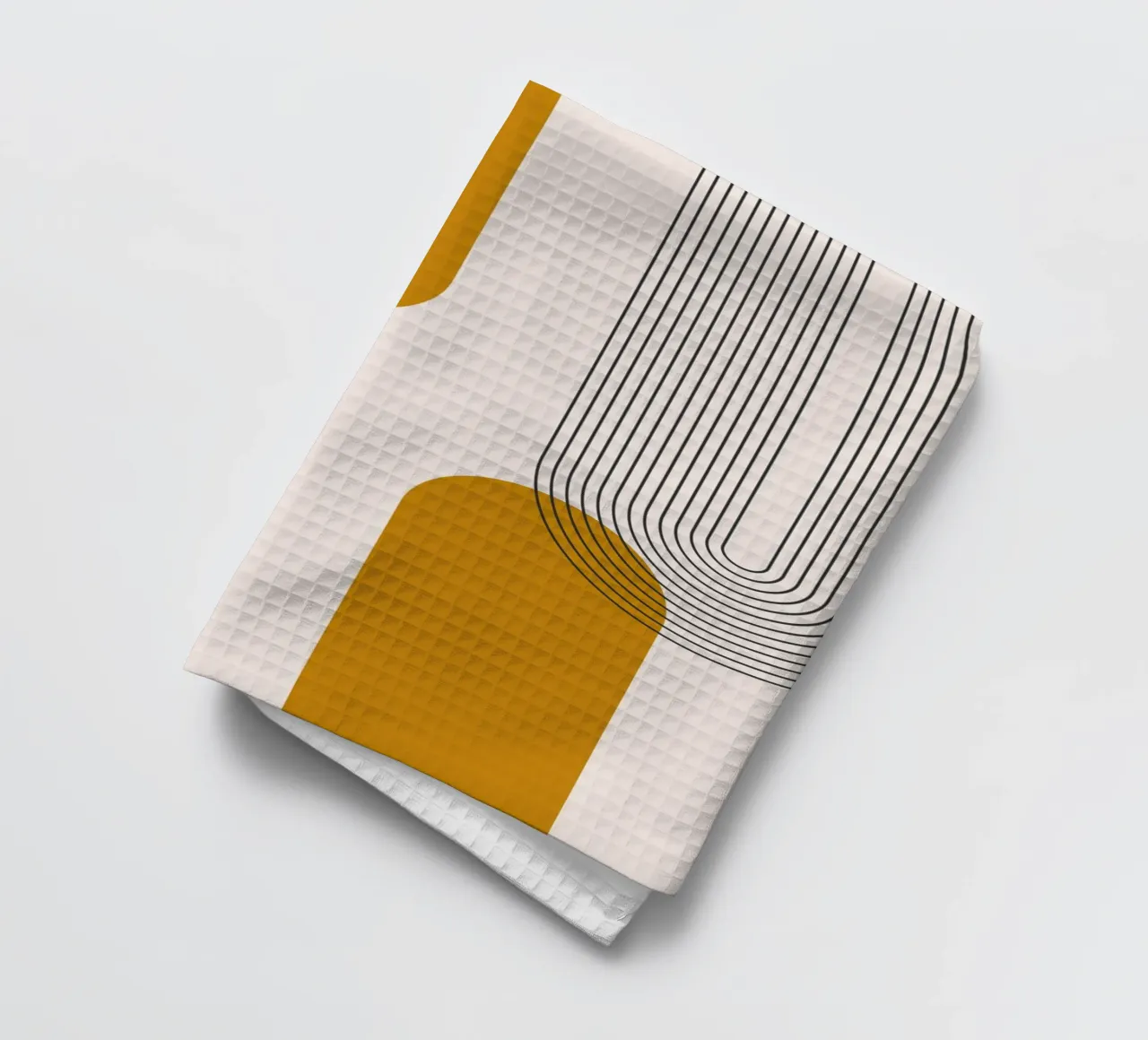 Design abstrait boho-linéaire torchon de Whole©