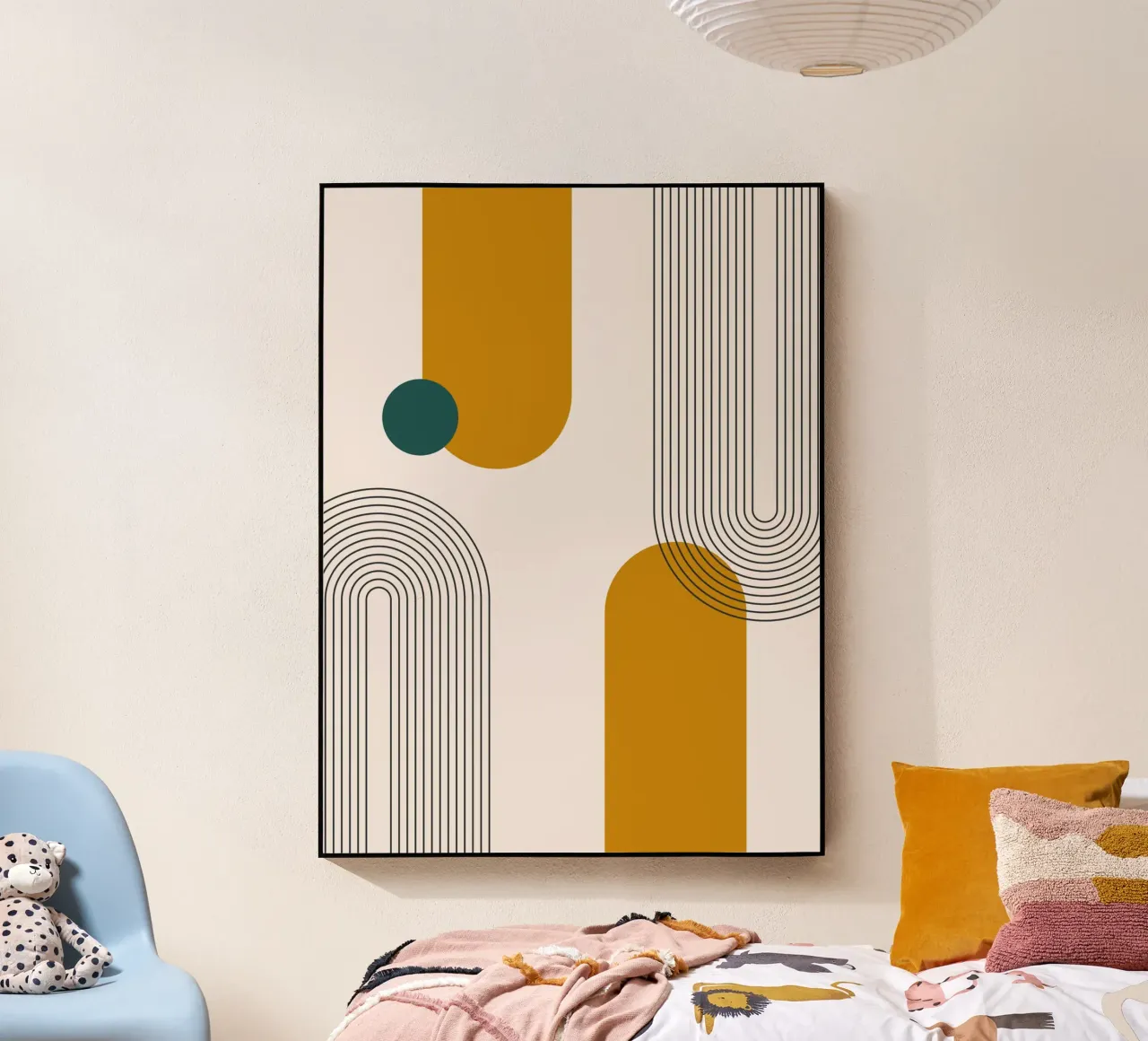 Design astratto dalle linee boho plexiglass da Whole©
