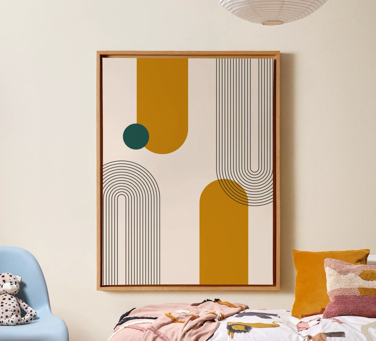 Abstract boho lines design canvas by Whole©