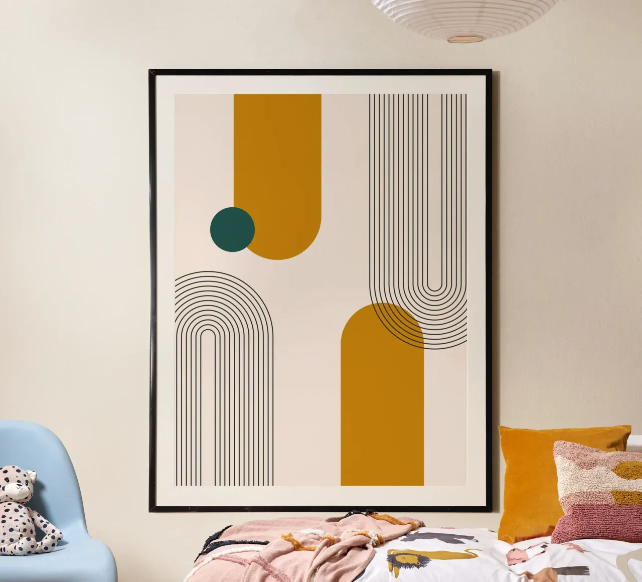 Design abstrait boho-linéaire poster de Whole©