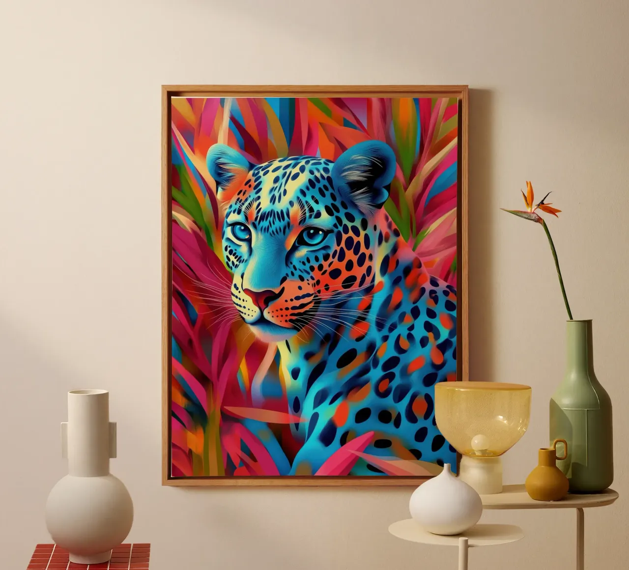 Psychedelic Leopard canvas by Autofocus