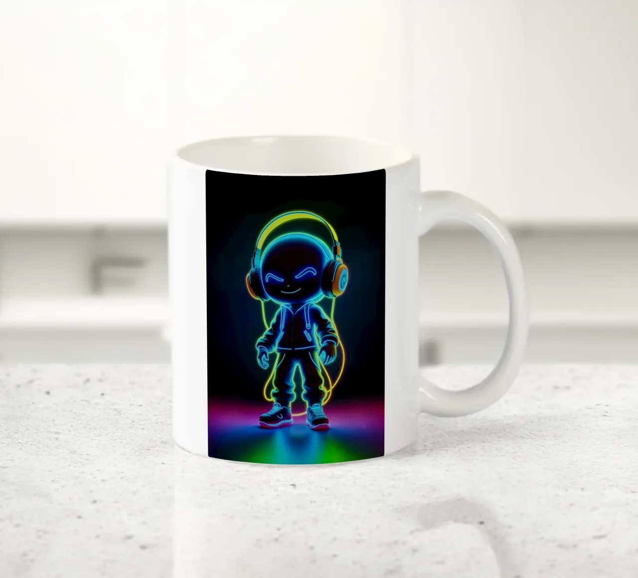 Stickman in cuffia tazza in ceramica da MakArena