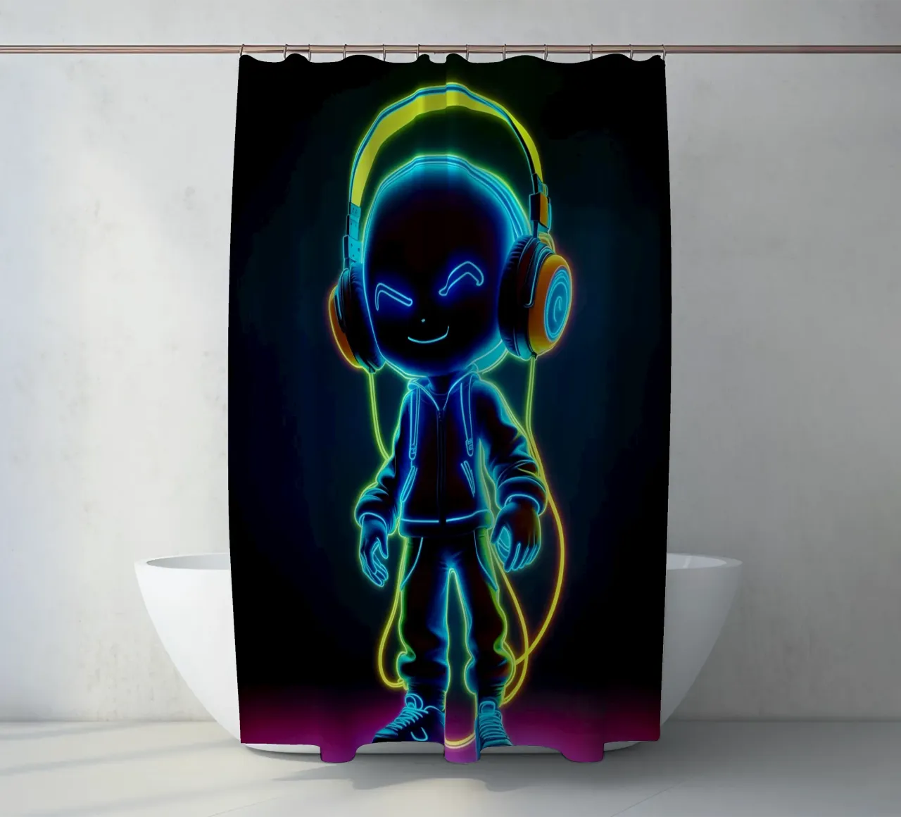 Stickman in cuffia tenda da doccia da MakArena