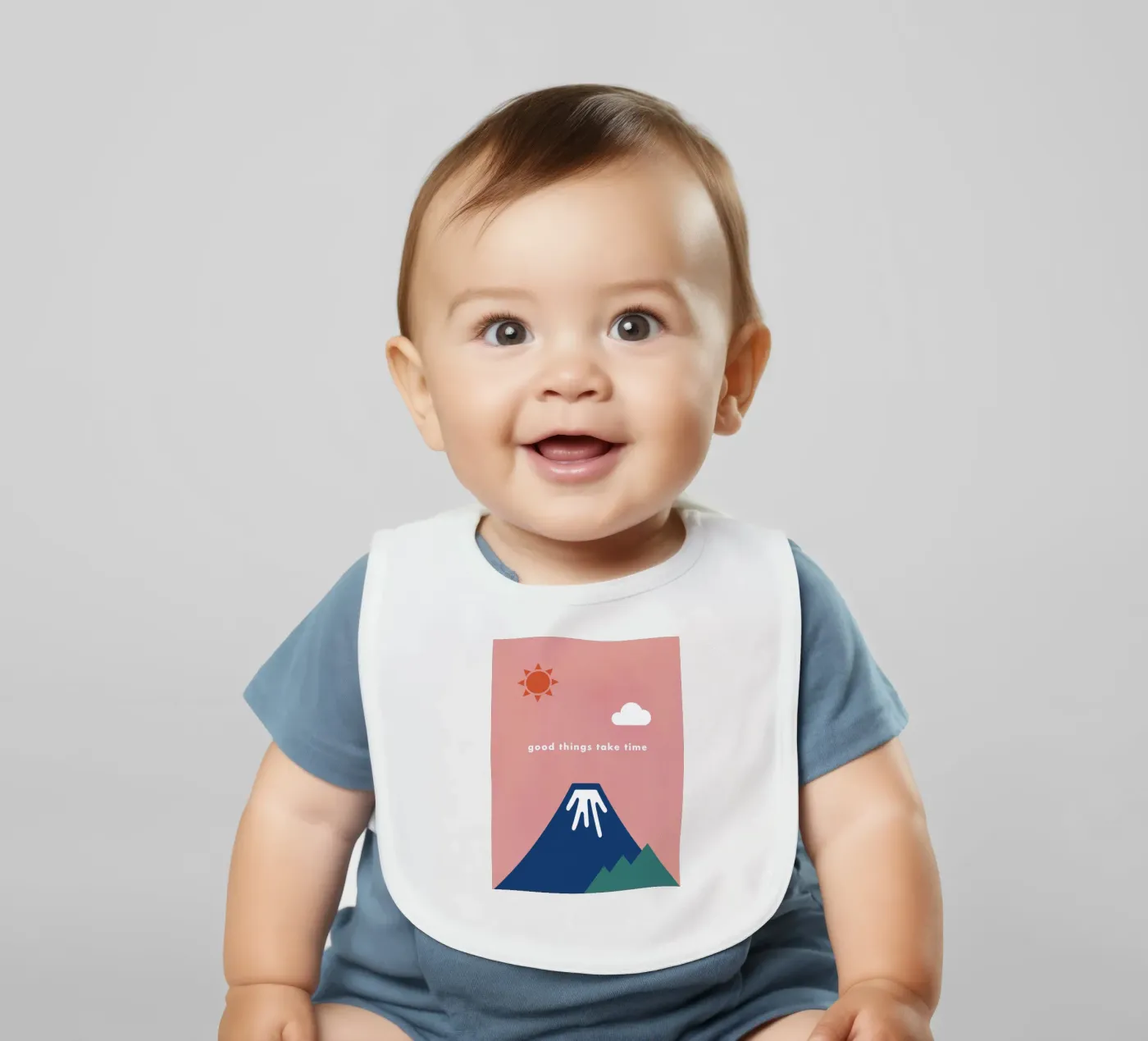 good things take time bavaglino da natural neutral