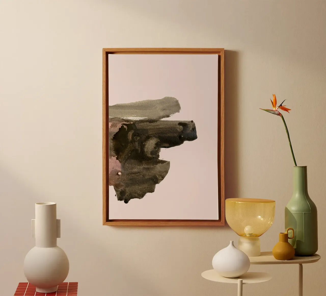 Abstract 02 Leinwand mit Schattenfugenrahmen von nileshkikuuchise