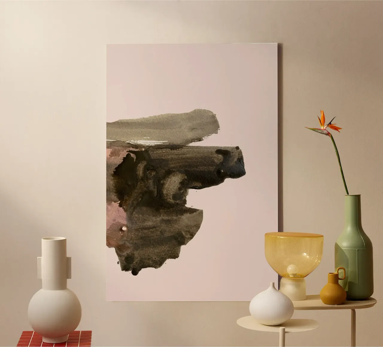 Abstract 02 Leinwand mit Schattenfugenrahmen von nileshkikuuchise