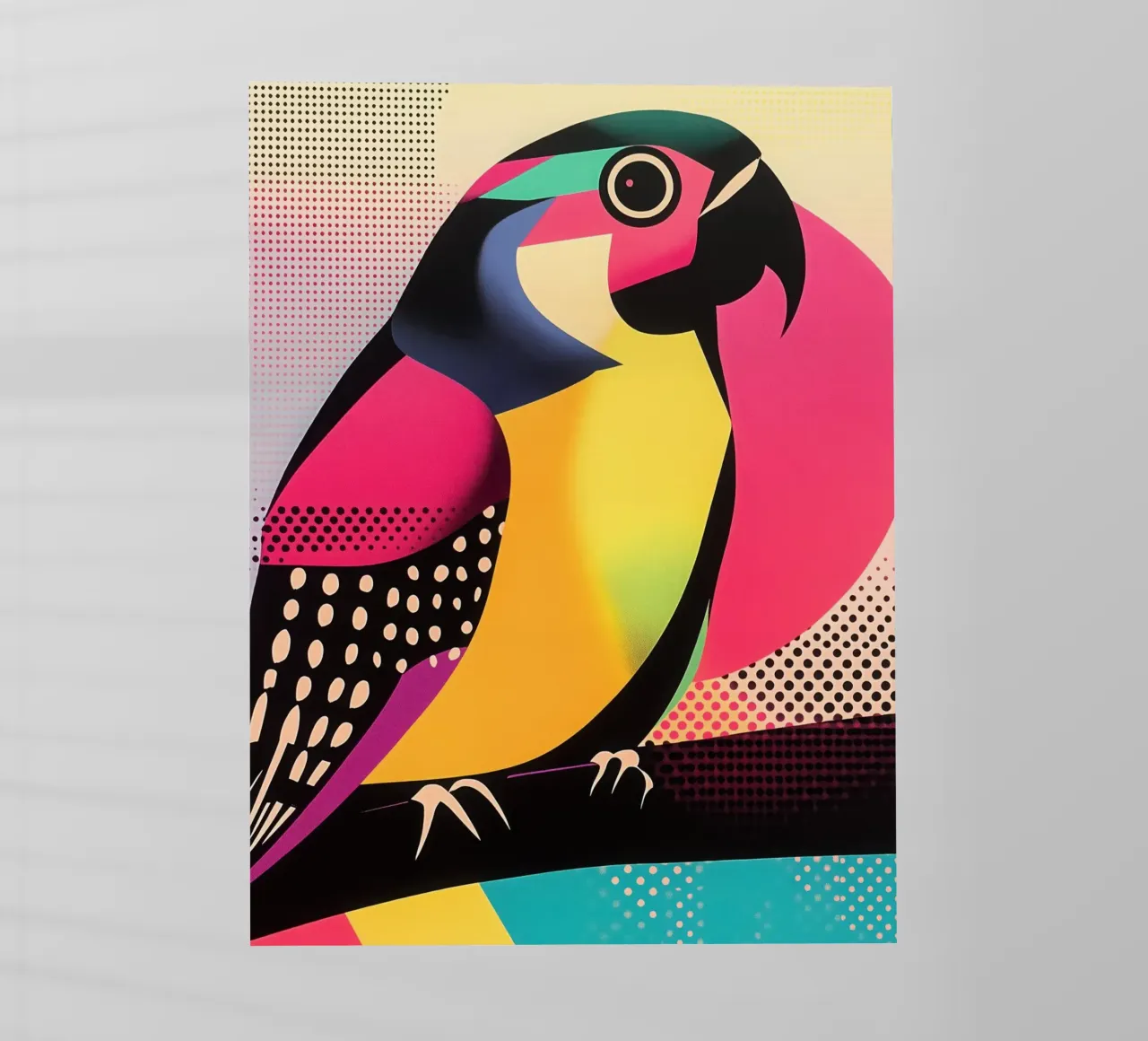Decorative parrot | Optical Art Raster Print backlit film by Autofocus