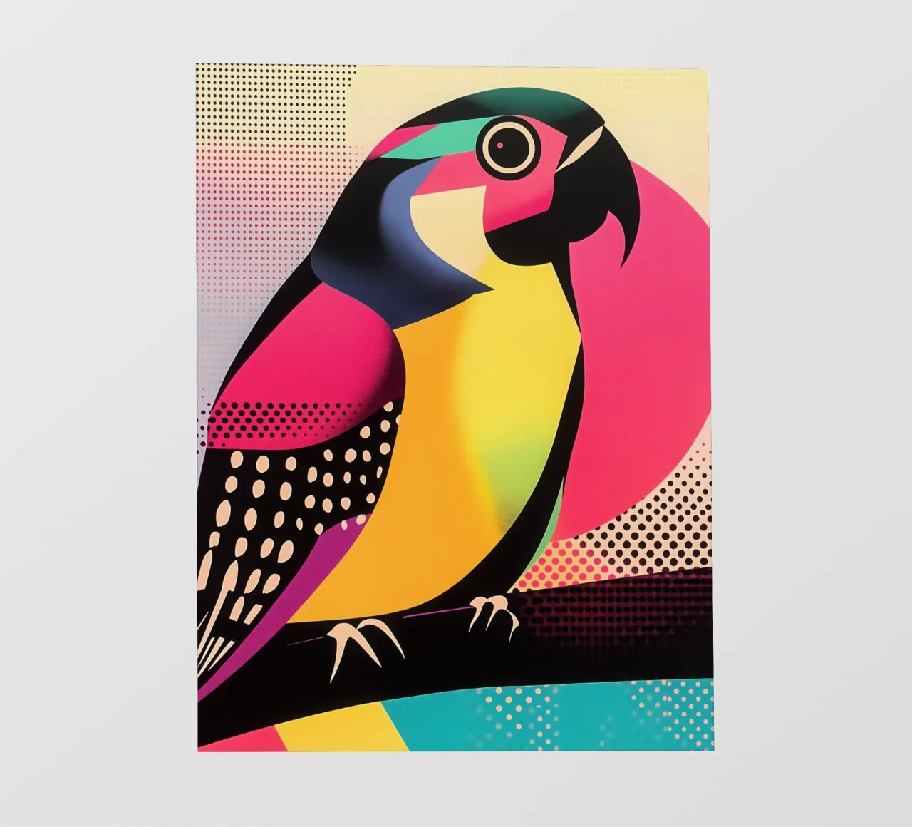 Decorative parrot | Optical Art Raster Print backlit film by Autofocus