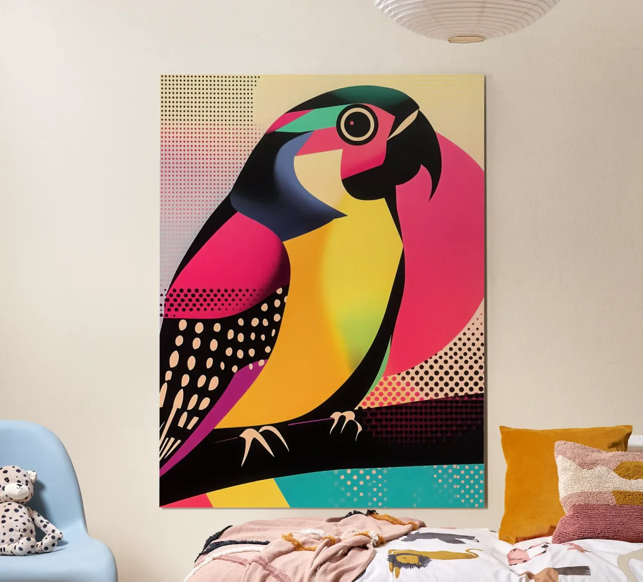 Decorative parrot | Optical Art Raster Print hahnemühle by Autofocus