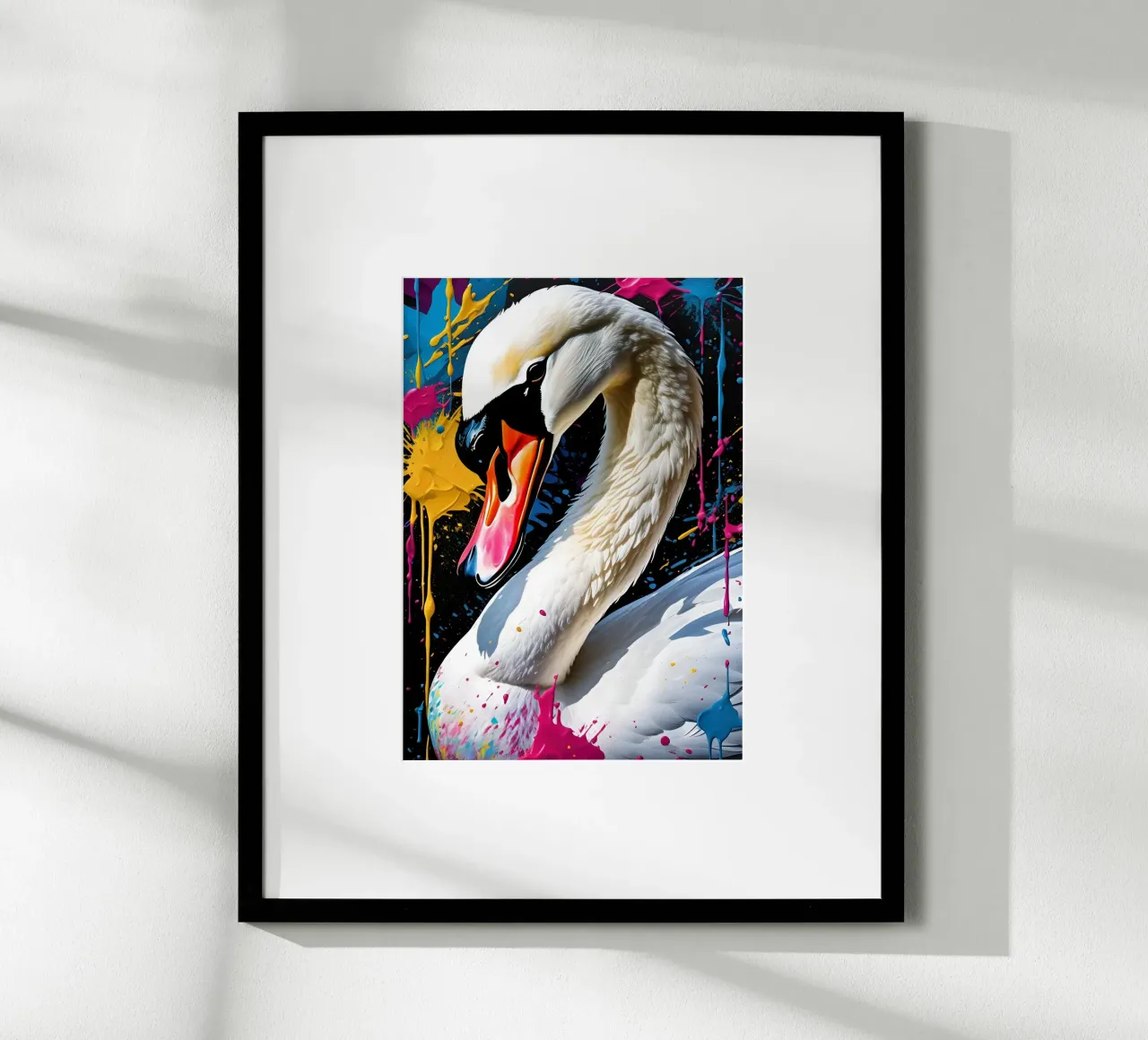 Swan, graffiti poster con telaio in plastica da MakArena
