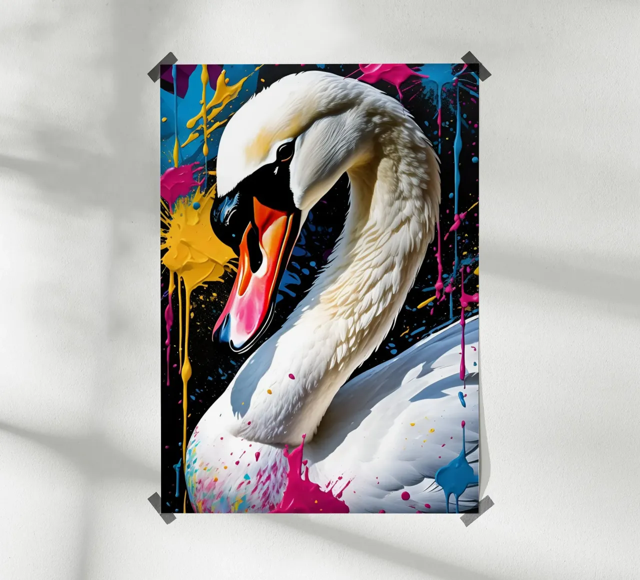 Swan, graffiti poster con telaio in plastica da MakArena