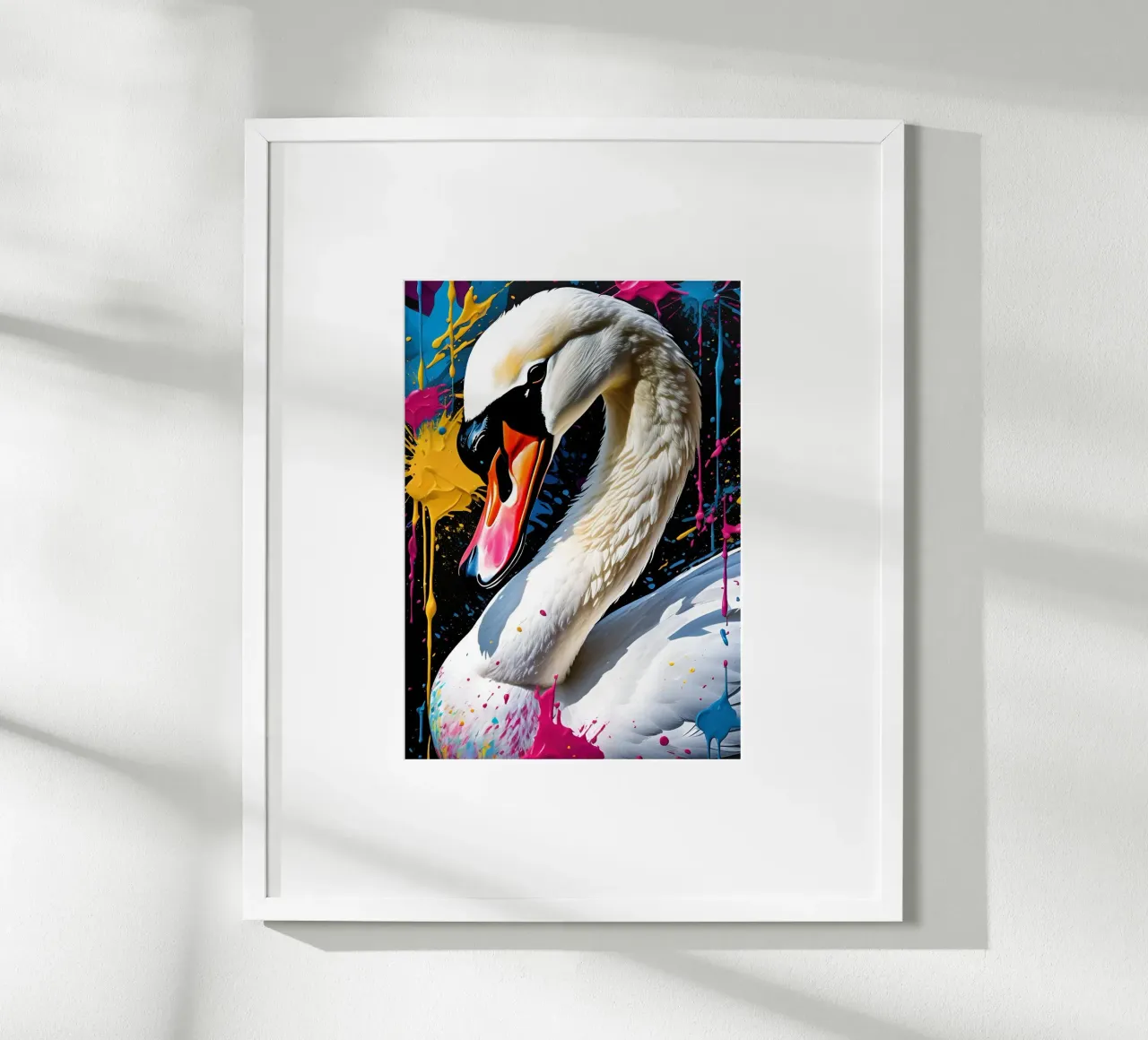 Swan, graffiti poster con telaio in plastica da MakArena