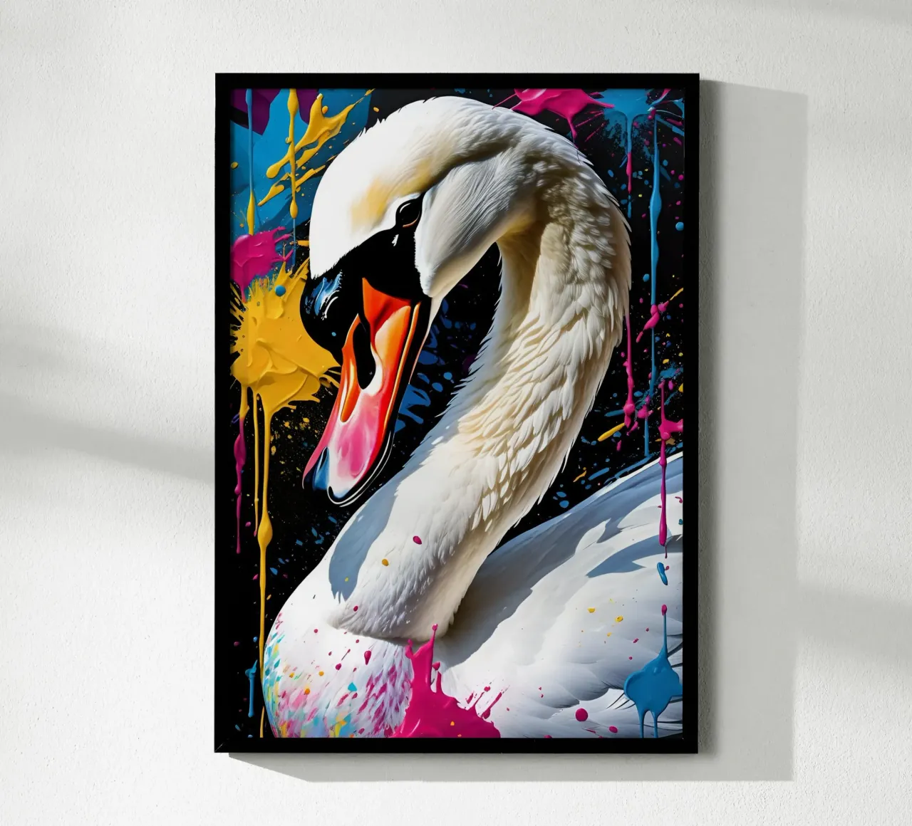 Swan, graffiti poster con telaio in plastica da MakArena