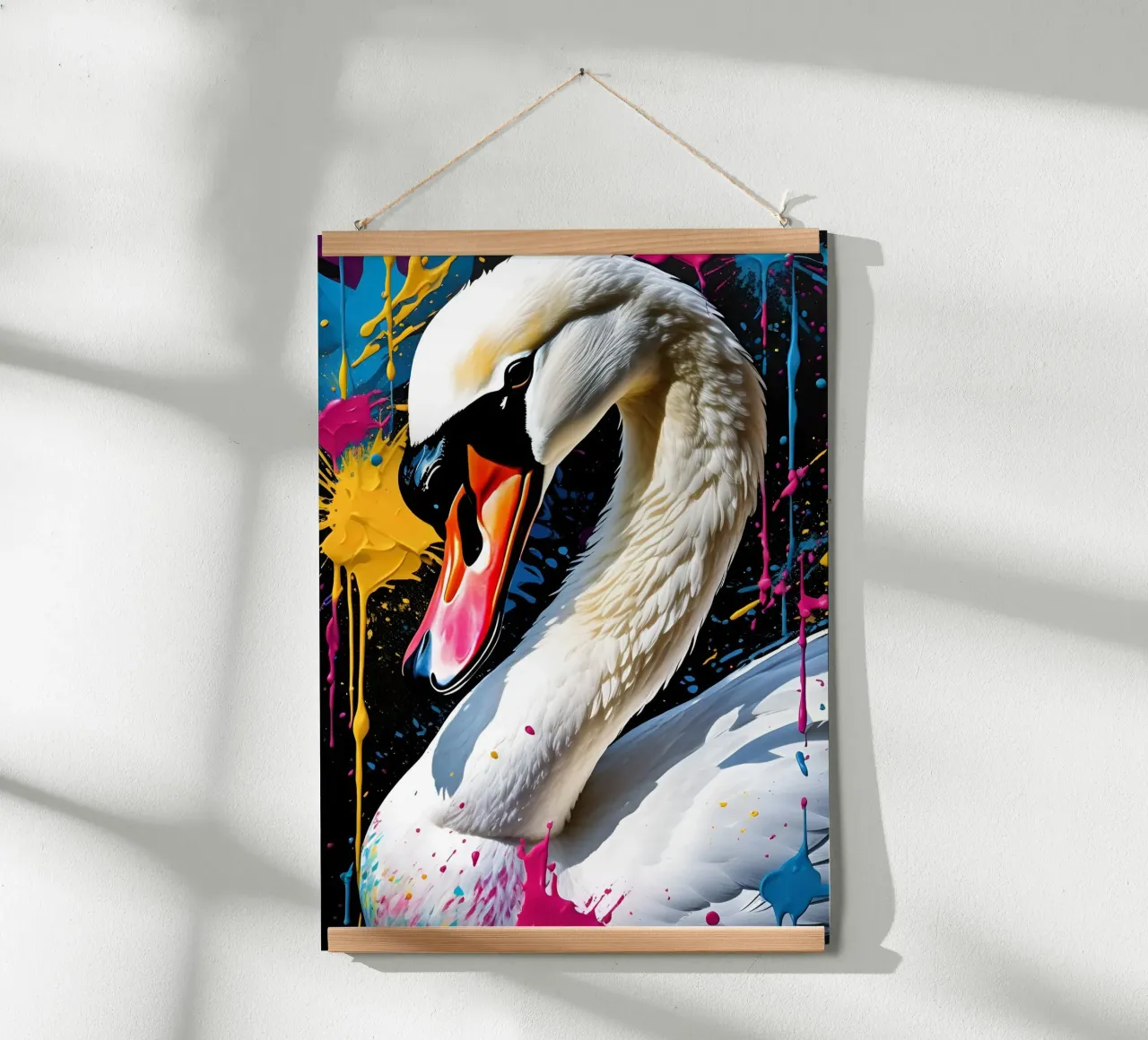 Swan, graffiti poster con telaio in plastica da MakArena