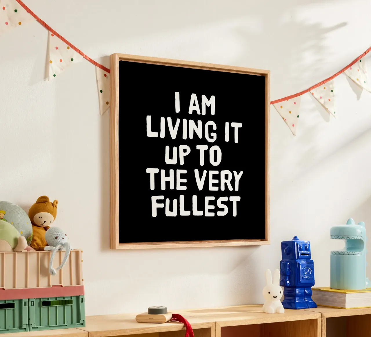 I am living it up to the fullest tela con Cornice a cassetta da happieeagle