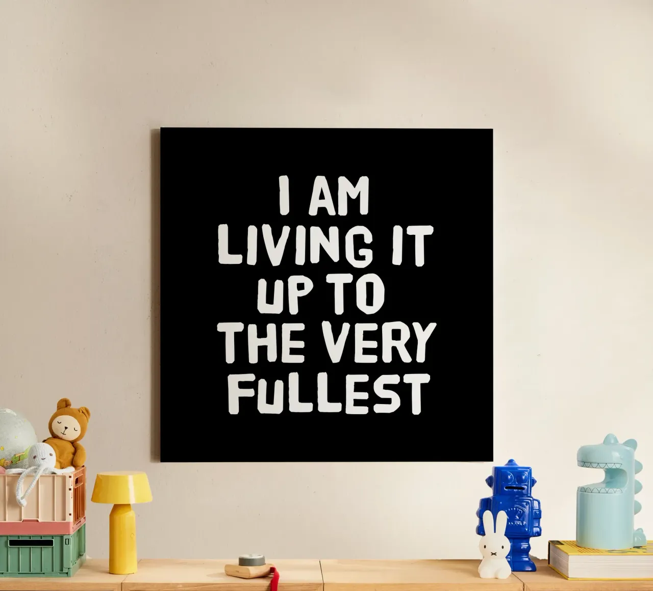 I am living it up to the fullest tela con Cornice a cassetta da happieeagle