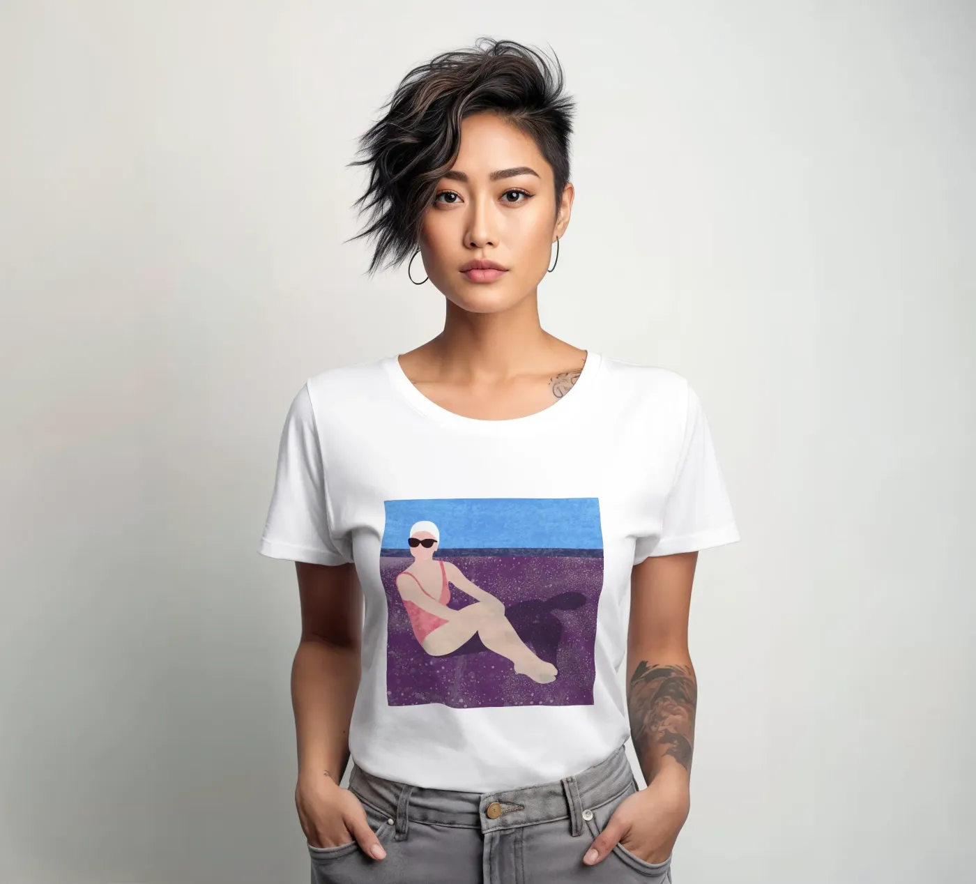 Poolside t-shirt da donna da Laura O'Connor